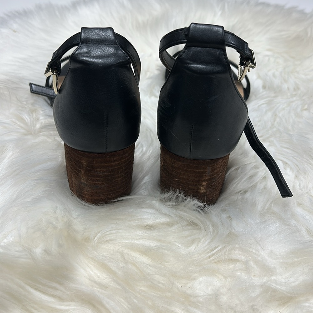 Call it Spring Black Open Toe Heels Size 8 - Picture 3 of 5